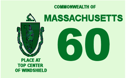 1960 Massachusetts REGISTRATION Sticker